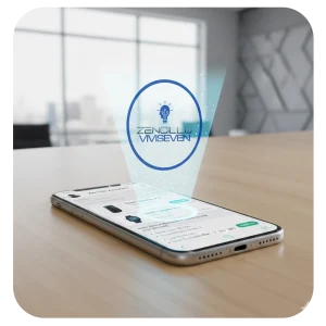 Smartphone mostrando el programa de fidelización y la gestión de la postventa.