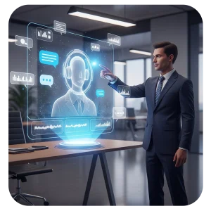 Vendedor realizando la transferencia de chat (Handoff Humano) desde la IA al equipo comercial.